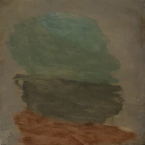 I think this is happy #3, 2024
oil and acrylic on repurposed board
20wx20h