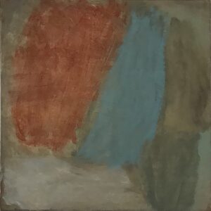 I think this is happy #5, 2024
oil and acrylic on repurposed board
20wx20h