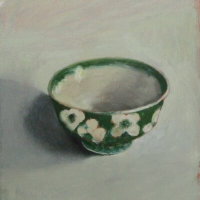 Green floral bowl, 2022
oil and acrylic on repurposed board
