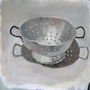 Old colander I
2024
Acrylic and oil on repurposed board
31x29.5