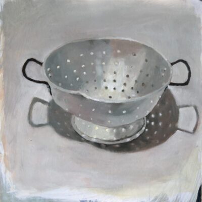 Old colander I
2024
Acrylic and oil on repurposed board
31x29.5