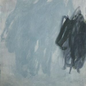 Airborn I, 2025, oil and acrylic on repurposed board, 54 x 45 cm