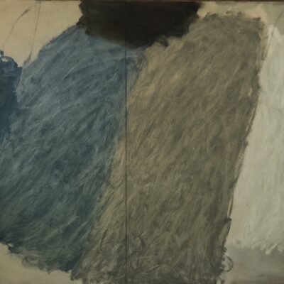 Greenhill Avenue, 2025, oil and acrylic on repurposed board, 76 x 90 cm