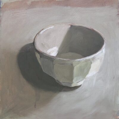 Breakfast, 2025, acrylic and oil on repurposed board