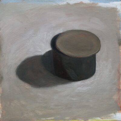 Cricket Jar, 2025, acrylic and oil on repurposed board