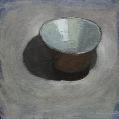 Yambuk Bowl, 2025, acrylic and oil on repurposed board